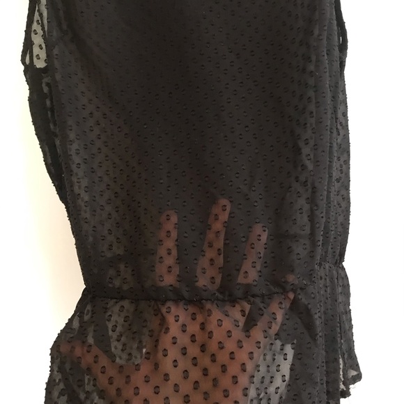 Beautiful sheer polka dot blouse with studs - Picture 3 of 7